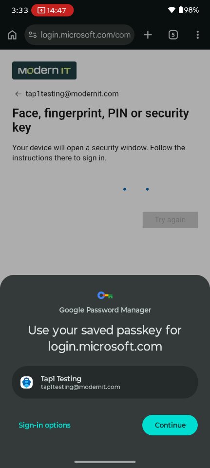 Passwordless sign-in confirmed